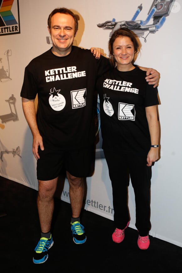 Exclusif - Christophe Delay et Pascale de La Tour du Pin (BFM TV) - Kettler Challenge au profit de l'association "L'étoile de Martin" à l'hôtel Molitor à Paris, le 1er décembre 2014. 