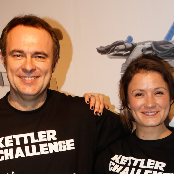 Exclusif - Christophe Delay et Pascale de La Tour du Pin (BFM TV) - Kettler Challenge au profit de l'association "L'étoile de Martin" à l'hôtel Molitor à Paris, le 1er décembre 2014. 