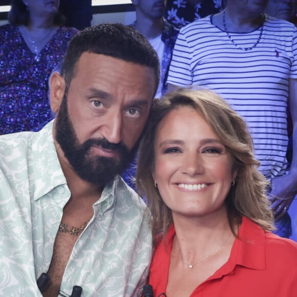 Exclusif - Cyril Hanouna, Pascale De La Tour Du Pin - Sur le plateau de l’émission TPMP (Touche Pas à Mon Poste) présentée en direct par C.Hanouna et diffusée sur C8 - Paris le 04/09/2023. 