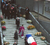 Voulant protéger ses collègues caméraman et preneur de son, il avait été projeté sur des barbelés par un char.
Hommage religieux à Patrick Bourrat à l'église Notre Dame de l'Arche d'alliance à Paris.