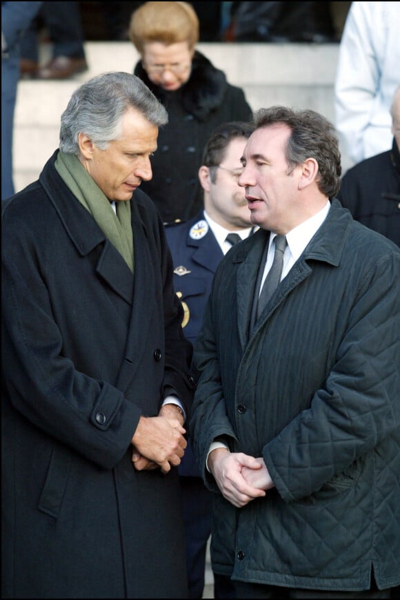 Dominique de Villepin et François Bayrou - Hommage à Patrick Bourrat, Eglise Saint-Sulpice Paris 6e.
