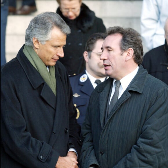 Dominique de Villepin et François Bayrou - Hommage à Patrick Bourrat, Eglise Saint-Sulpice Paris 6e.