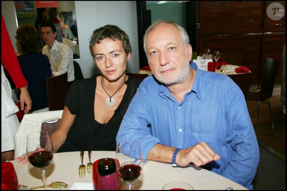 François Berléand et sa femme - 9ème journée des internationaux de France de Roland Garros 2006.