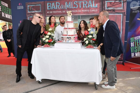 Rebecca Hampton, Pierre Martot, Pauline Bression, Marwan Berreni, Fabienne Carat, Grant Lawrens, Léa Francois, Serge Dupire - La série "Plus belle la vie" fête son anniversaire lors du 59ème festival de la télévision de Monte Carlo à Monaco, le 16 juin 2019.