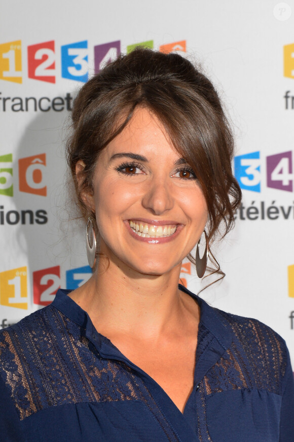 Fanny Agostini lors du photocall de la présentation de la nouvelle dynamique 2017-2018 de France Télévisions. Paris, le 5 juillet 2017. © Guirec Coadic/Bestimage