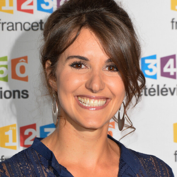 Fanny Agostini lors du photocall de la présentation de la nouvelle dynamique 2017-2018 de France Télévisions. Paris, le 5 juillet 2017. © Guirec Coadic/Bestimage
