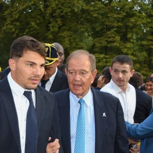 Antoine Dupont - Le XV de France accueilli dans son camp de base dans le parc de Bois-Préau à à Rueil-Malmaison, France, le 2 septembre 2023, pour la Coupe du monde de Rugby 2023. Près de 6000 supporters étaient présents pour cette cérémonie des caps. © Lionel Urman/Panoramic/Bestimage