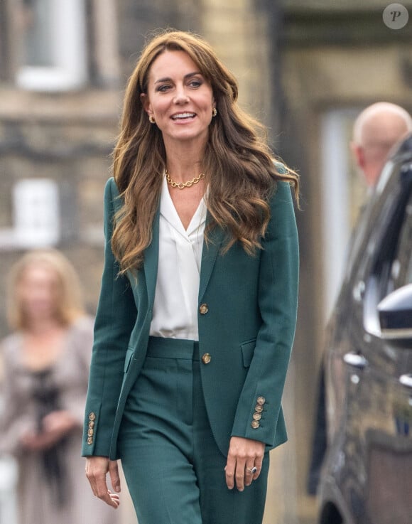 Catherine (Kate) Middleton, princesse de Galles, va visiter l'usine textile familiale "AW Hainsworth" à Leeds, le 26 septembre 2023. La société patrimoniale fabrique des tissus en laine britanniques, des textiles techniques de haute performance et des tissus. En 1958, l'arrière-arrière-grand-père de la princesse vendit William Lupton & Co à AW Hainsworth. 