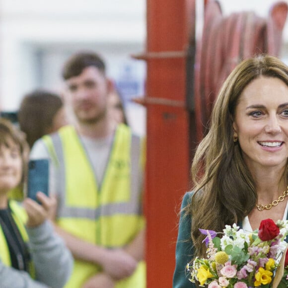 Catherine (Kate) Middleton, princesse de Galles, visite l'imprimerie Standfast & Barracks à Lancaster, le 26 septembre 2023. L'entreprise est réputée pour son impressionnant héritage en matière de design et de créativité textile, qui remonte à 1924 et fait désormais partie du Sanderson Design Group. 