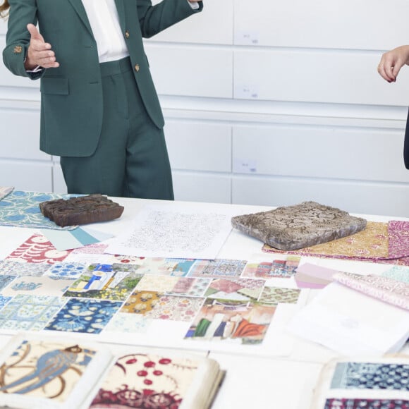 Catherine (Kate) Middleton, princesse de Galles, visite l'imprimerie Standfast & Barracks à Lancaster, le 26 septembre 2023. L'entreprise est réputée pour son impressionnant héritage en matière de design et de créativité textile, qui remonte à 1924 et fait désormais partie du Sanderson Design Group. 