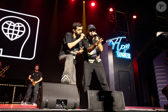 Bigflo et Oli - L'émission Zen de M.Biaggi investit le Zenith de Paris (devant plus de 7000 personnes qui se sont arrachés les places en quelques secondes) pour sa dernière de la saison le 26 juin 2023. © Jeremy Melloul / Bestimage