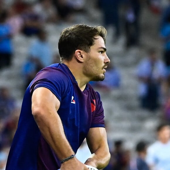 Antoine Dupont ( - France ) - - Coupe du Monde de Rugby France 2023 du match de Poule A entre la France et l'Uruguay (27-12) au stade Pierre-Mauroy à Lille le 14 septembre 2023. 