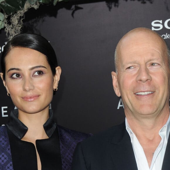 Bruce Willis et sa femme Emma Heming - People a la premiere du film "After Earth" au Ziegfeld Theater a New York. Le 29 mai 2013 