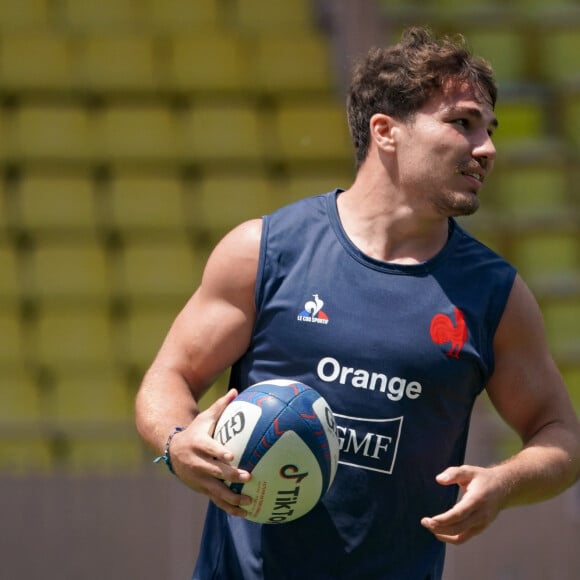 Antoine Dupont (France) - Stage de l'équipe de France de rugby à Monaco, le 4 juillet 2023. © Norbert Scanella/Panoramic/Bestimage