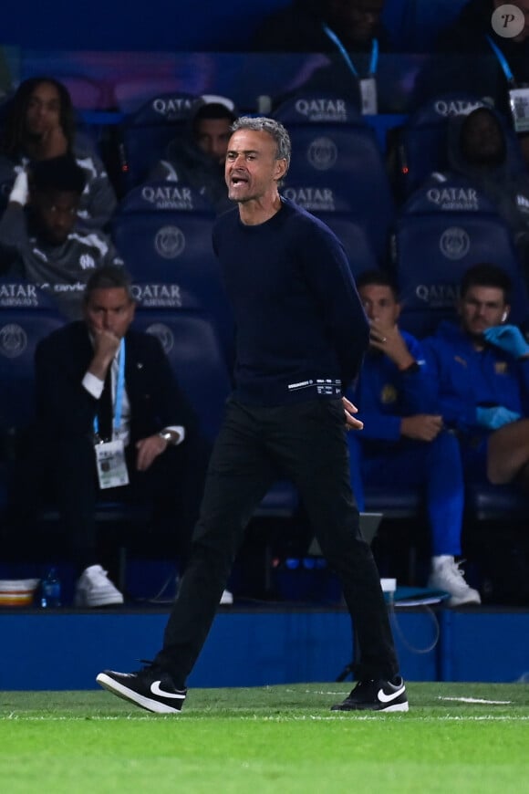 Luis Enrique ( entraineur PSG ) - Match de football Ligue 1 Uber Eats opposant le PSG à l'OM (4-0) au Parc des Princes à Paris, le 24 septembre 2023.