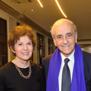 Exclusif - Jean-Pierre Elkabbach et sa femme Nicole Avril - 2ème Gala caritatif de l'Institut Rafaël "Maison de l'après Cancer" au Pavillon d'Armenonville à Paris le 4 avril 2019. © Erez Lichtfeld/Bestimage