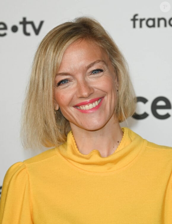 Maya Lauqué au photocall pour la conférence de presse de rentrée de France TV à la Grande Halle de la Villette à Paris, France, le 6 juillet 2022. © Coadic Guirec/Bestimage