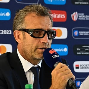 Fabien Galthié (entraîneur France) - Conférence de presse de l'équipe de France de Rugby à Paris le 6 septembre 2023. © Federico Pestellini / Panoramic / Bestimage