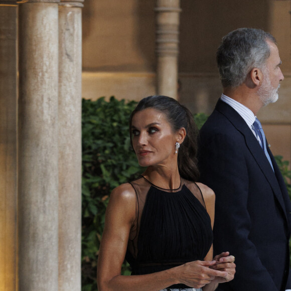 Felipe VI et la reine Letízia, avant le dîner officiel  du sommet européen à l'Alhambra, le 5 octobre 2023 à Grenade, Andalousie, Espagne. Photo by Alex Camara/Europa Press/ABACAPRESS.COM