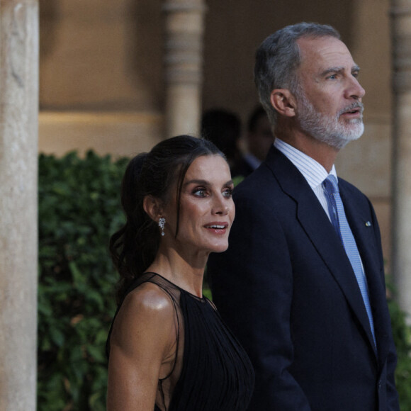 Felipe VI et la reine Letízia, avant le dîner officiel  du sommet européen à l'Alhambra, le 5 octobre 2023 à Grenade, Andalousie, Espagne. Photo by Alex Camara/Europa Press/ABACAPRESS.COM