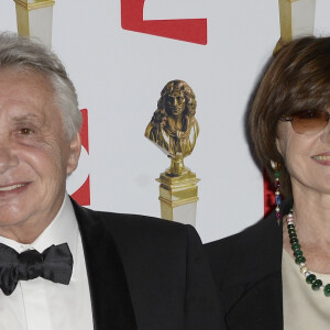 Michel Sardou et sa femme Anne-Marie Périer - La 26e nuit des Molières aux Folies Bergère à Paris, le 2 juin 2014. 