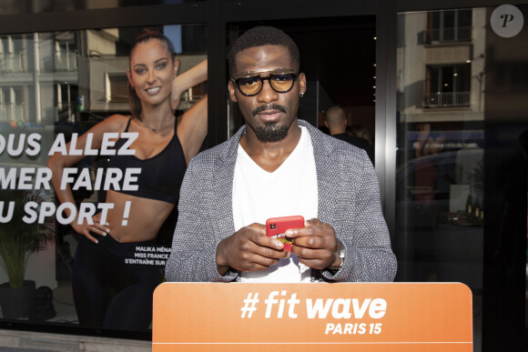 Cédric Doumbé (champion du monde de Kick Boxing) - Inauguration d'un nouveau studio Fitwave à Paris le 17 septembre 2019. © Jack Tribeca / Bestimage 