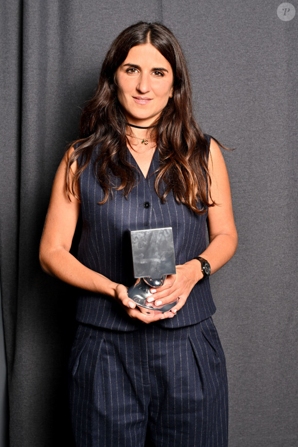 
Géraldine Nakache durant la cérémonie de clôture et remise des prix de la 5eme édition du Nice Festival CinéRoman au cinéma Pathé Gare du Sud à Nice, le 7 octobre 2023.