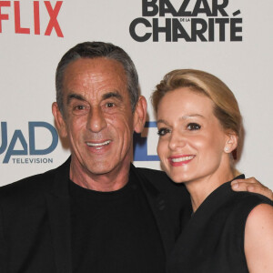 Thierry Ardisson et sa femme Audrey Crespo-Mara à l'avant-première de série télévisé TF1 "Le Bazar de la Charité" au Grand Rex à Paris, France, le 30 septembre 2019. © Coadic Guirec/Bestimage 