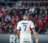 Il est allé présenter ses condoléances à la famille du défunt à Bondy,
Kylian Mbappe (Paris SG) lors du match de Ligue 1 Uber Eats "Rennes - PSG (1-3)" au Roazhon Park, le 8 octobre 2023. 