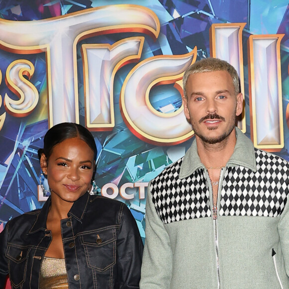 Christina Milian et son mari Matt Pokora (M.Pokora) - Avant-première du film "Les Trolls 3" au cinéma Gaumont Marignan à Paris. Le 11 octobre 2023 © Coadic Guirec / Bestimage 