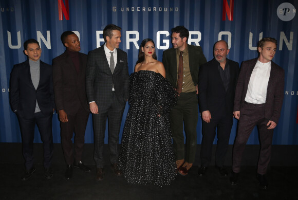 Payman Maadi, Corey Hawkins, Ryan Reynolds, Adria Arjona, Manuel Garcia Rulfo, Lior Raz, Ben Hardy - Avant-première du film "Six Underground" à New York, le 10 décembre 2019.