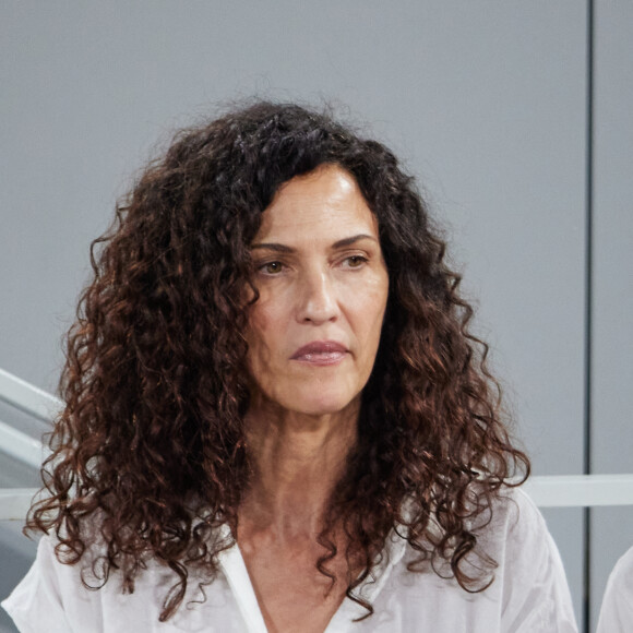 Linda Hardy en tribunes lors des Internationaux de France de tennis de Roland Garros 2023, à Paris, France, le 6 juin 2023. © Jacovides-Moreau/Bestimage