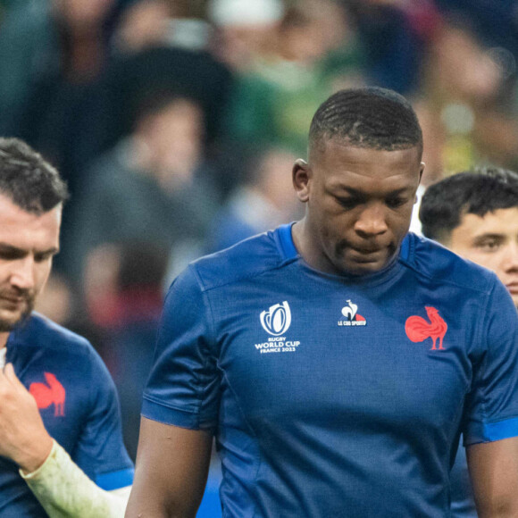 Cameron Woki (XV de France) - Coupe du Monde de Rugby France 2023 - Match de quart de finale "France-Afrique du Sud (28-29)" au Stade de France à Saint-Denis 15 octobre 2023.