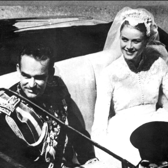 Le mariage religieux en la cathédrale de Monaco de Grace Kelly et du prince Rainier III le 19 avril 1956