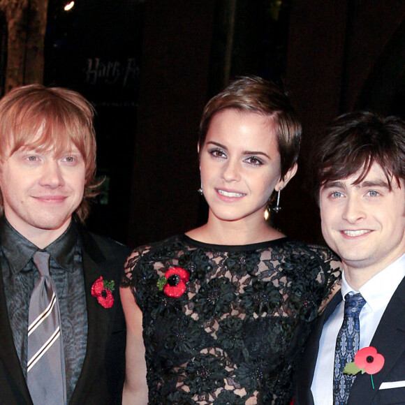Rupert Grint, Emma Watson, Daniel Radcliffe à Londres en 2010. Credit: Davidson/GoffPhotos.com 