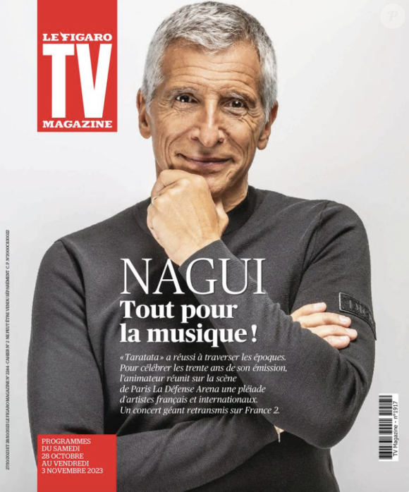 Couverture du nouveau numéro de "TV Magazine" avec Nagui, paru le 27 octobre 2023