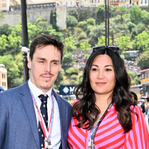 Louis Ducruet et sa femme Marie - La famille princière de Monaco lors du 80ème Grand Prix de Monaco de Formule 1 à Monaco le 28 mai 2023. © Bruno Bebert/Bestimage 