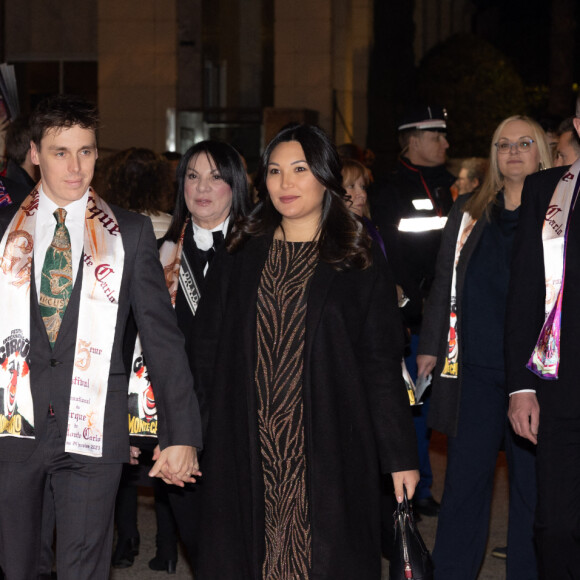 Louis Ducruet et sa femme Marie (enceinte) - Arrivées au 4ème jour du 45ème Festival International du Cirque de Monte Carlo sous le chapiteau Fontvieille à Monaco le 24 janvier 2023. © Olivier Huitel/Pool/Bestimage 