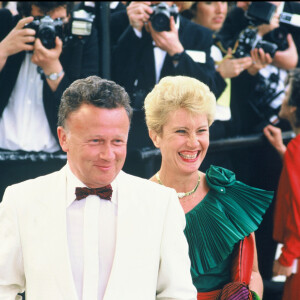 Philippe Bouvard et sa femme Colette lors du Festival de Cannes en 1986