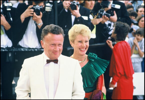 Philippe Bouvard et sa femme Colette lors du Festival de Cannes en 1986