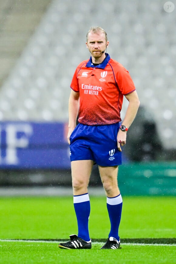 Wayne Barnes vient d'annoncer qu'il prenait sa retraite
 
Wayne Barnes - arbitre - Le XV de France battu par l'Ecosse (23 - 27) lors de la dernière journée du Tournoi des Six Nations au stade de France à Saint-Denis, le 26 mars 2021. © JB Autissier / Panoramic / Bestimage