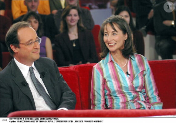 François Hollande et Ségolène Royal lors de l'émission Vivement dimanche (archive)