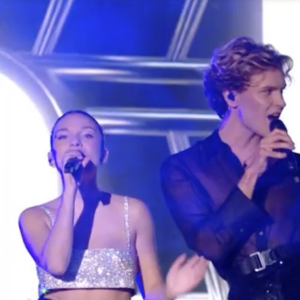 David Guetta fait le show avec les anciens finalistes Enola, Louis et Léa lors du lancement de la nouvelle saison de "Star Academy" sur TF1