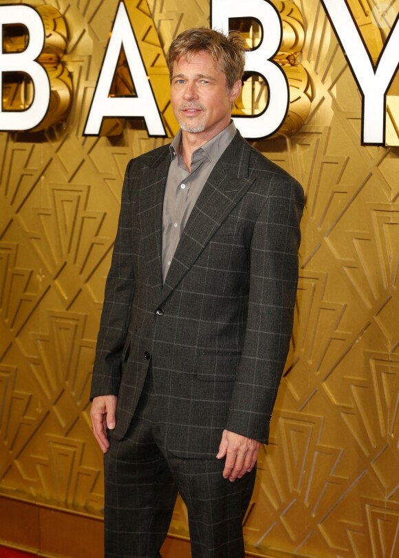 Brad Pitt - Premiere du film "Babylon" à Londres le 12 janvier 2023.