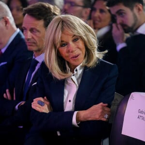 Brigitte Macron, Première Dame française lors de la journée nationale de la lutte contre le harcèlement à l'école au lycée Pierre-Gilles de Gennes - ENCPB à Paris, France, le 7 novembre 2023. © Jonathan Rebboah/Panoramic/Bestimage