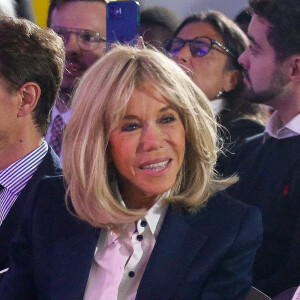 Brigitte Macron, Première Dame française lors de la journée nationale de la lutte contre le harcèlement à l'école au lycée Pierre-Gilles de Gennes - ENCPB à Paris, France, le 7 novembre 2023. © Jonathan Rebboah/Panoramic/Bestimage