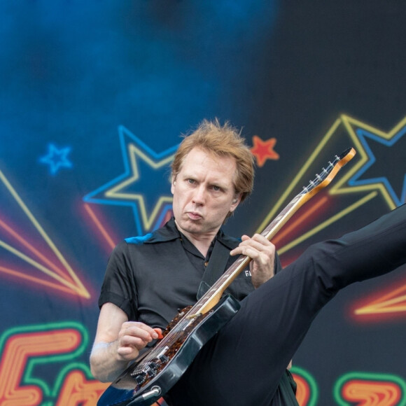 Rockeur britannique bien connu pour être le leader de Franz Ferdinand
Franz Ferdinand, Alex Kapranos - Festival Lollapalooza Music au Grant Park à Chicago, Illinois, Etats-Unis, le 2 août 2018.