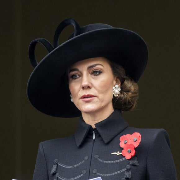 Catherine Kate Middleton, princesse de Galles - La famille royale honore les disparus des deux guerres mondiales lors de la cérémonie Remembrance Sunday ( Dimanche du souvenir ) au Cénotaphe à Londres le 12 novembre 2023. 