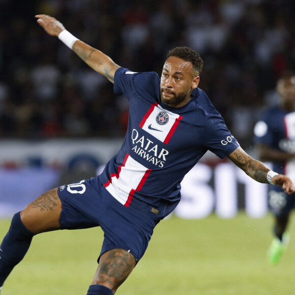 Neymar Jr (PSG) - Match de football en ligue 1 Uber Eats entre le PSG et Monaco (1-1) au Parc des Princes à Paris le 28 aout 2022.