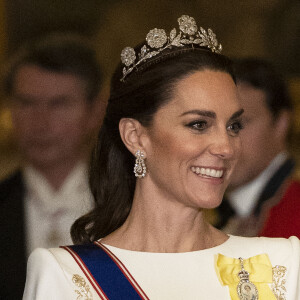 La princesse de Galles Kate Middleton lors du dîner d'Etat en l'honneur du dirigeant sud-coréen le 21 novembre 2023 à Buckingham Palace à Londres © Stephen Lock/i-ImagesABACAPRESS.COM